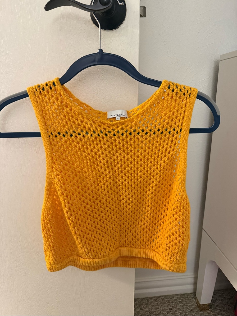 WeWoreWhat Open Knit Cover-Up Tank | Medium